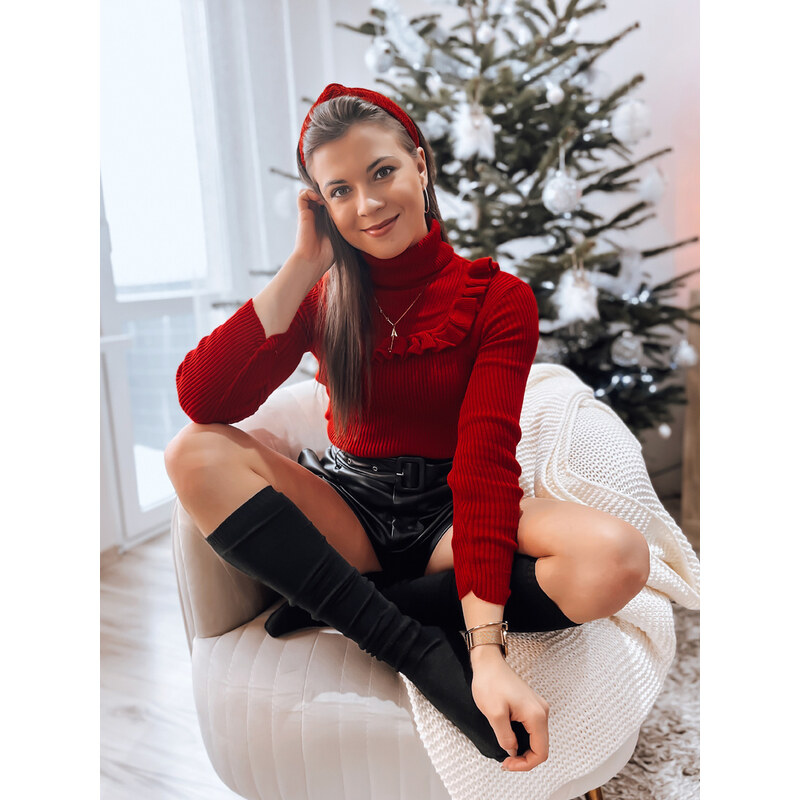 BASIC Červený rolák s volánom NOAH MY1451 30320118