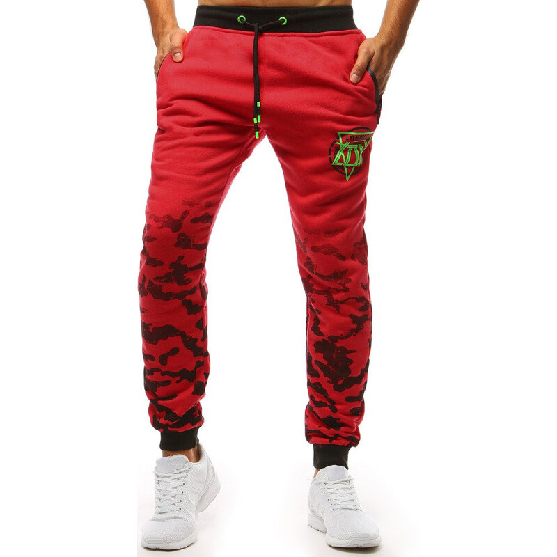 BASIC Červené maskáčové tepláky UX3618 32980215