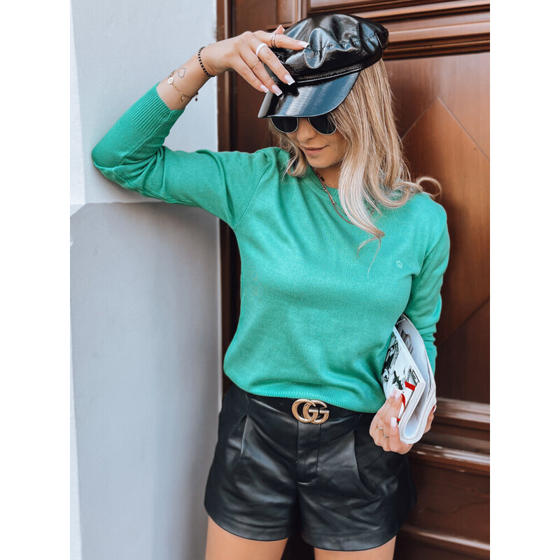 BASIC Zelený mint klasický sveter REGALIA MY2104 47338219