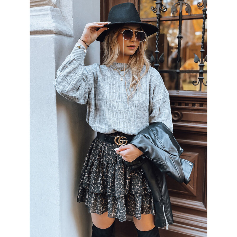 BASIC Svetlosivý oversize sveter SKYLARK MY2130 47208264