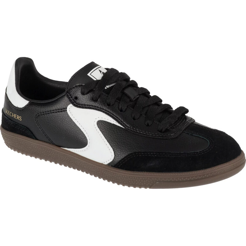 Čierne dámske kožené tenisky Skechers Hotshot - Kickoff 185232-BKW 62516732