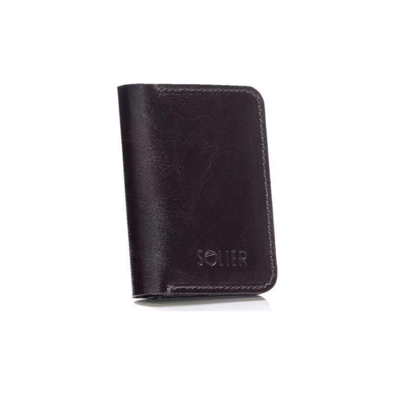 Elegantná pánska peňaženka značky SOLIER SW16 DARK BROWN 5171763