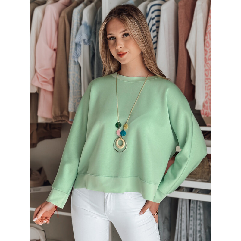 BASIC Mint dámska ľahká krátka mikina NUBISS s príveskom RY2801 62516727