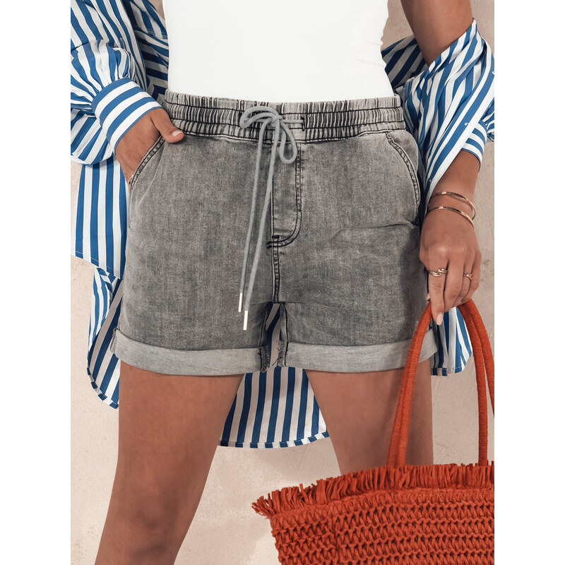 BASIC Džínsové sivé kraťase RELAX VIBES SY0382 52674809