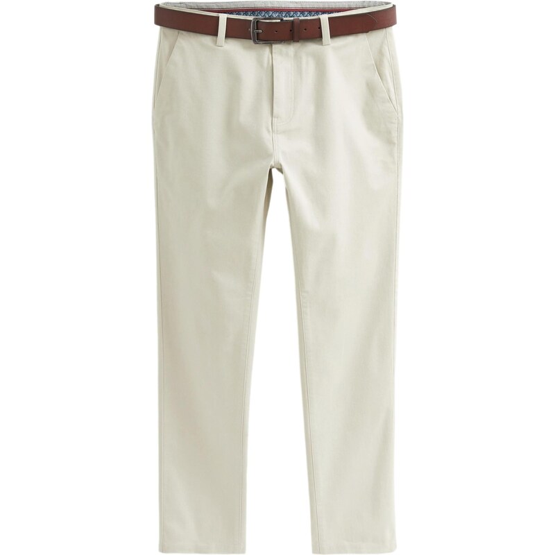 Next Chino nohavice hnedá / šedobiela 62519273