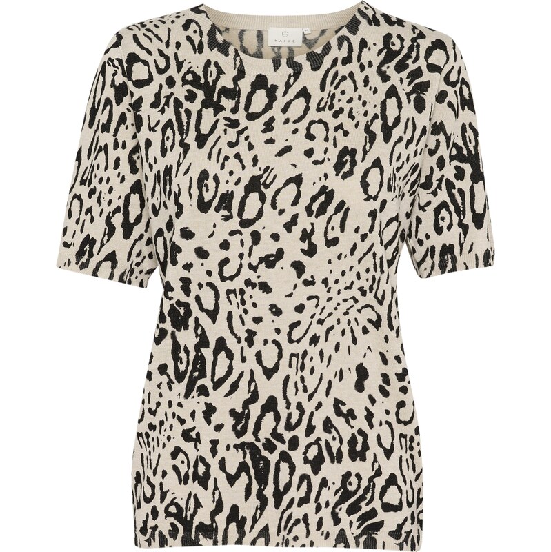 Kaffe Sveter Liz béžová / čierna 62519733