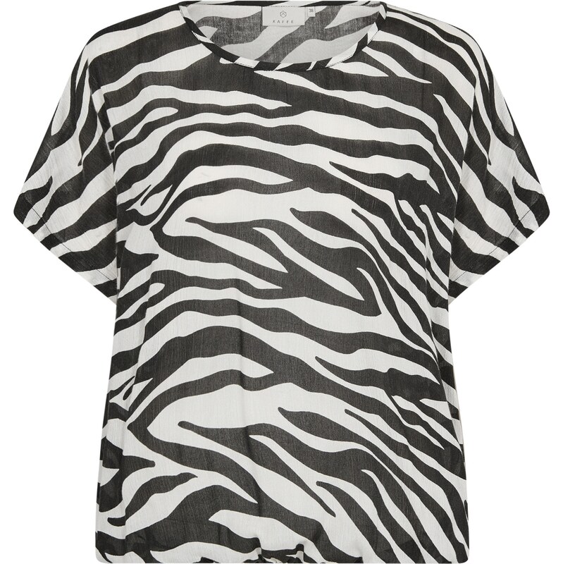 Kaffe Blúzka Amber čierna / šedobiela 62519754