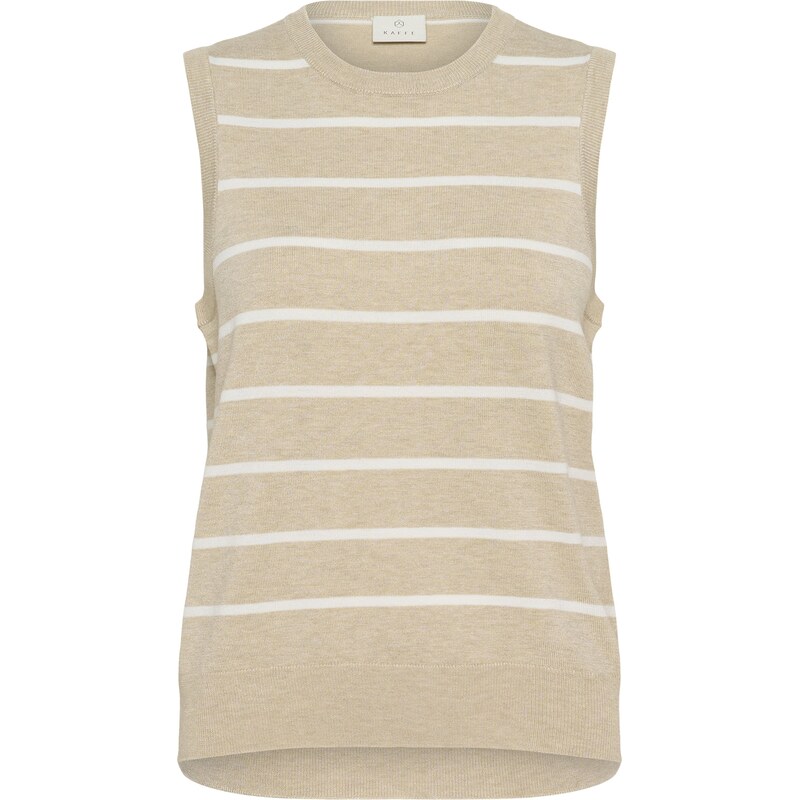 Kaffe Vyšívaný top Lizza béžová melírovaná / biela 62519752
