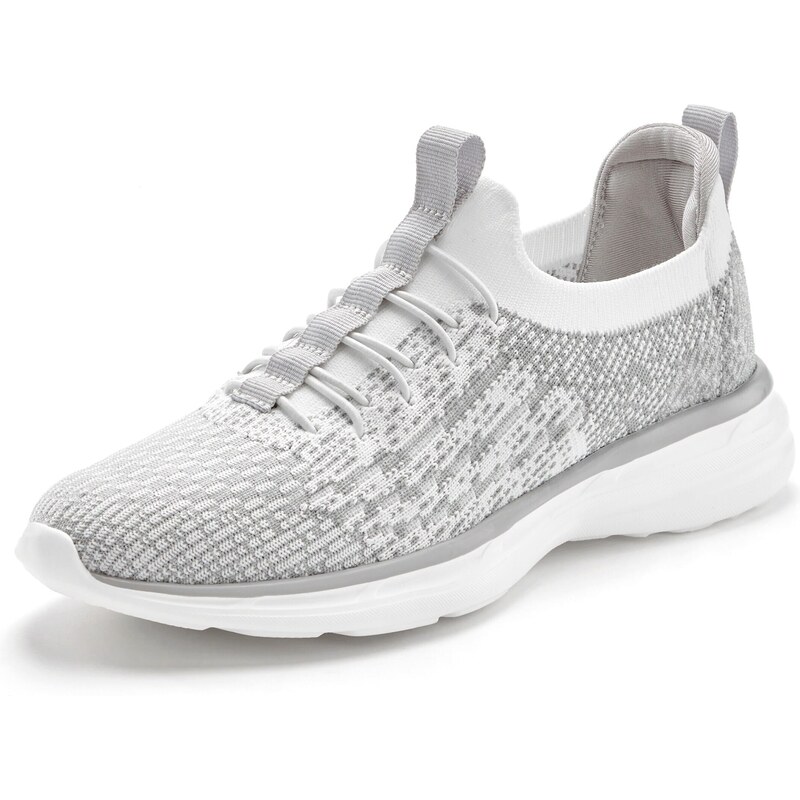 LASCANA Slip-on obuv sivá / biela 62530229