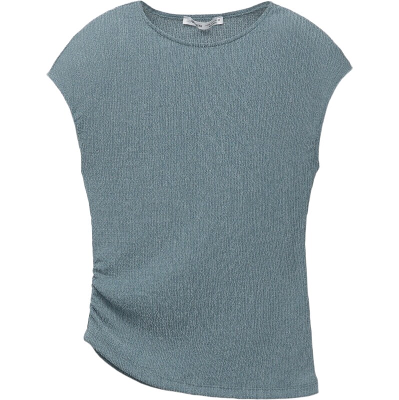 Pull&Bear Tričko dymovo modrá 63159561