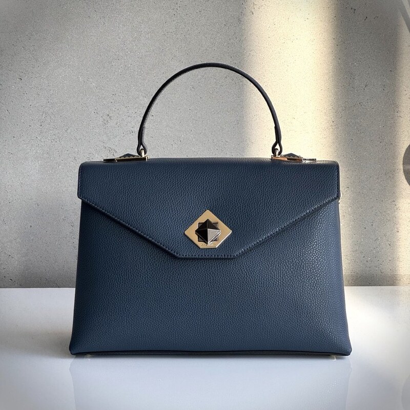 Kožená kabelka CROMIA Mina 2012 modrá 60677019