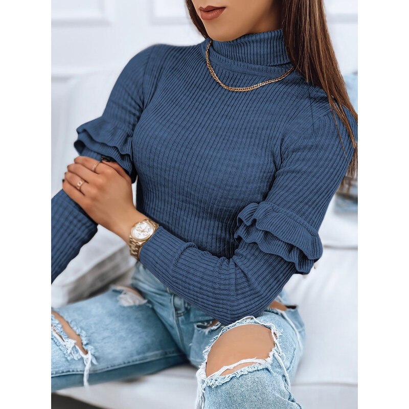 BASIC Tmavomodrý rebrovaný rolák BUFALO MY1418 30320136