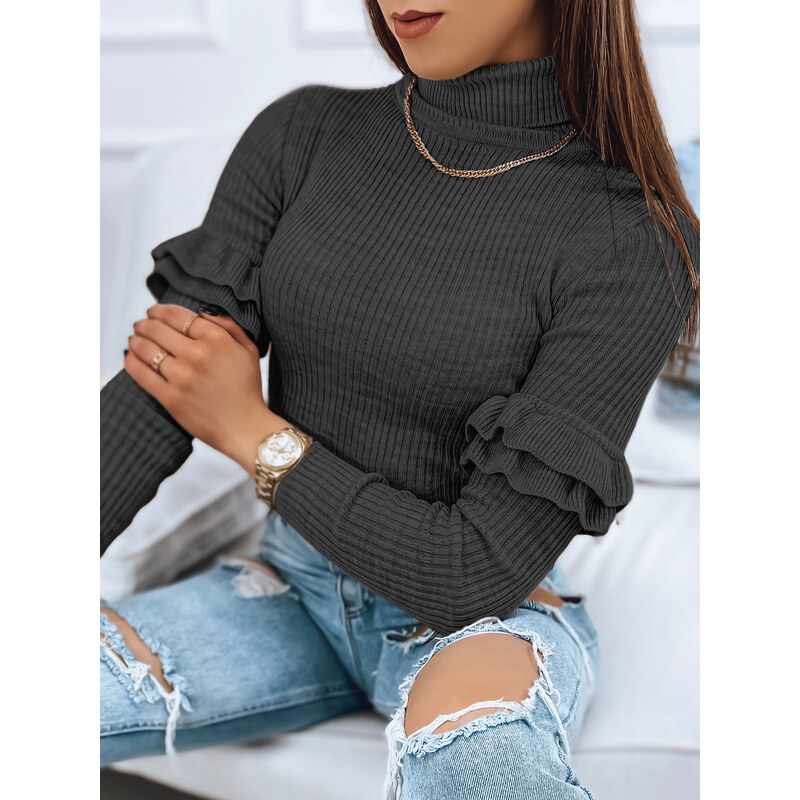 BASIC Tmavosivý rebrovaný rolák BUFALO MY1427 30320144