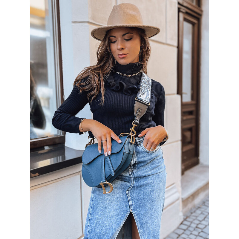 BASIC Tmavomodrý rolák s volánom NOAH MY1452 30320147