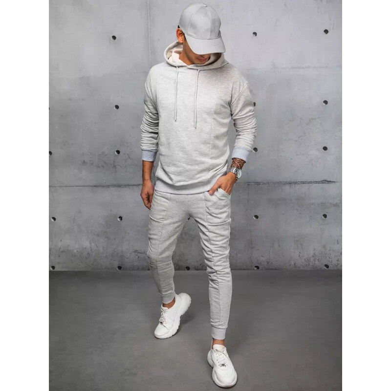 BASIC Sivá pánska tepláková súprava AX0675 39278837