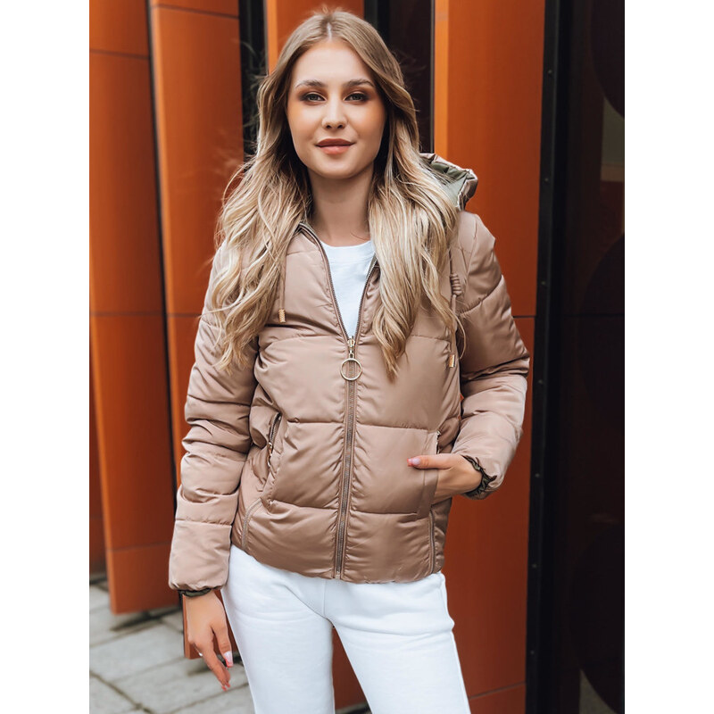 BASIC Khaki-béžová obojstranná bunda VICTORIA SNUG TY3697 47337824