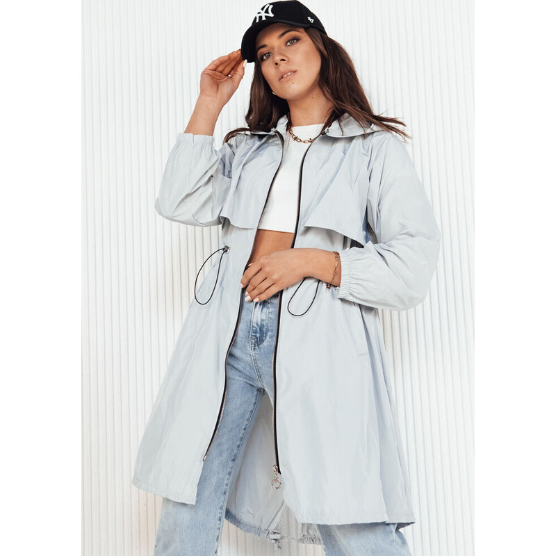 BASIC Svetlosivá ľahká prechodná parka WOLINA TY4153 49358356