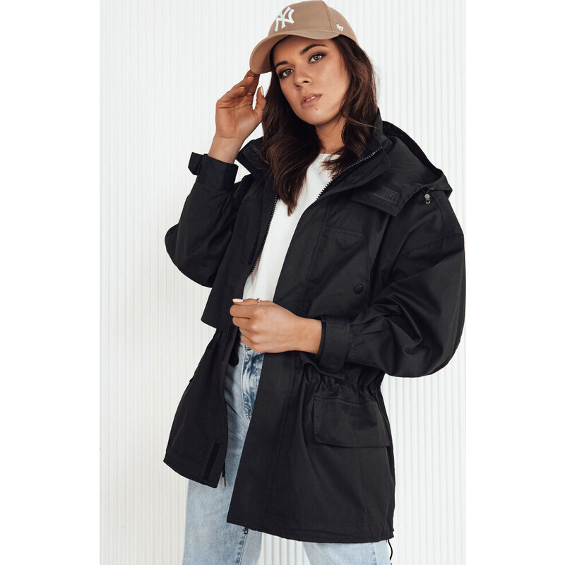 BASIC Čierna prechodná oversize parka MINESSA TY4156 49358368