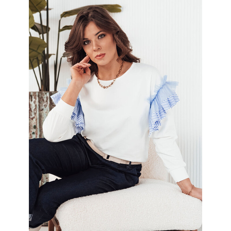 BASIC Smotanová mikina s volánikmi na rukávoch FALGIT BY1264 49358377