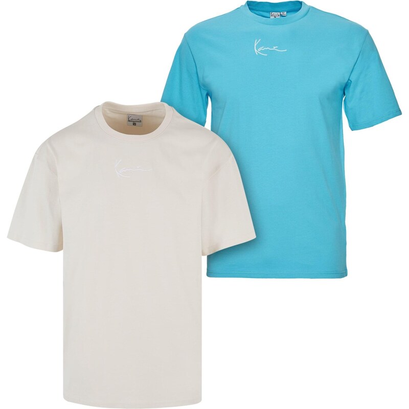 Karl Kani Tričko svetlomodrá / svetlosivá / biela 62759286