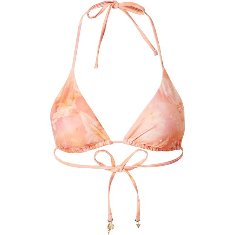 GUESS Bikinový top oranžová / tmavooranžová / svetloružová / biela 62530568