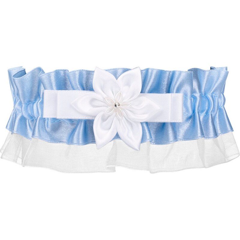 Svadobný podväzok bielo-modrý PW-105 Julimex 67582792