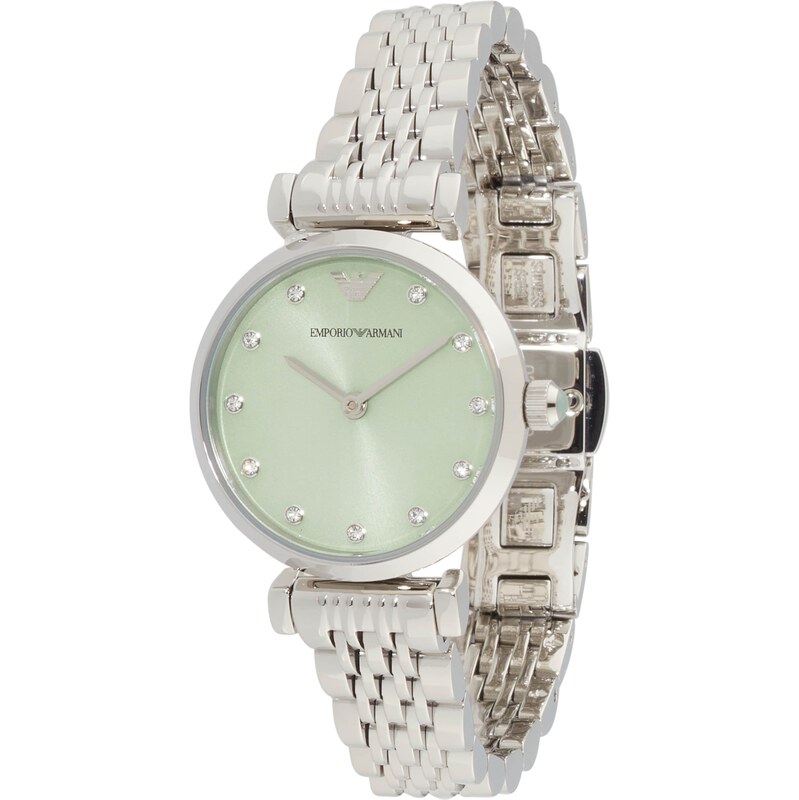 Emporio Armani Analógové hodinky pastelovo zelená / strieborná 63160886