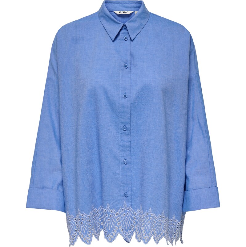 ONLY Blúzka ONLGRACES TULUM modrá denim 62530012