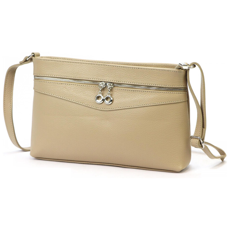 Kožená kabelka Luka béžová KZ56674 62534721