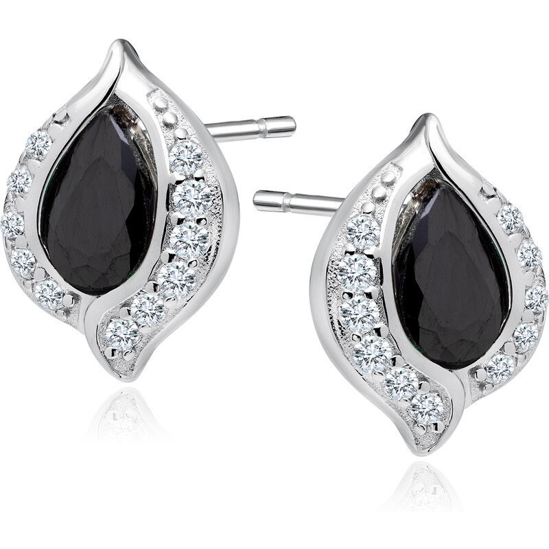 Olivie Strieborné náušnice LUNA BLACK 7324 38004567