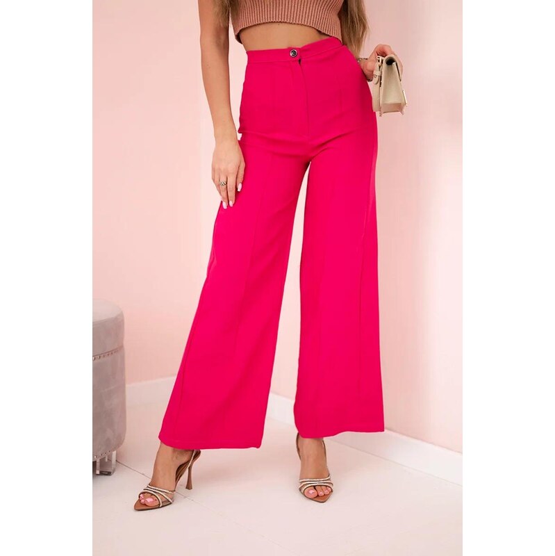 MladaModa Široké nohavice model 9378 fuksiové 36430769