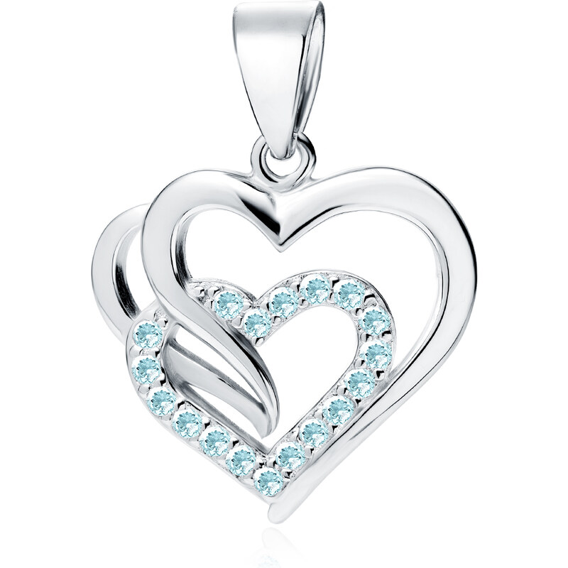 Olivie Strieborný prívesok SPOJENÉ SRDCIA 4838 21451976