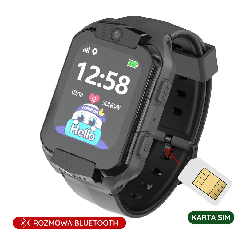 SMARTWATCH detské PACIFIC 32-1 KIDS - black (sy028a) 37173610