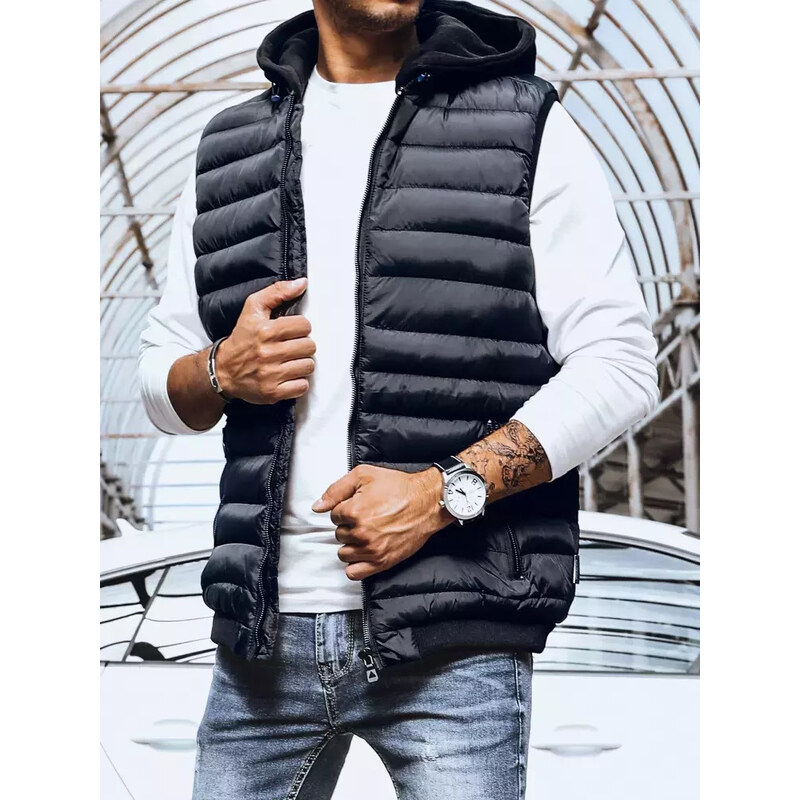 BASIC Tmavomodrá prešívaná vesta TX4094 35038494