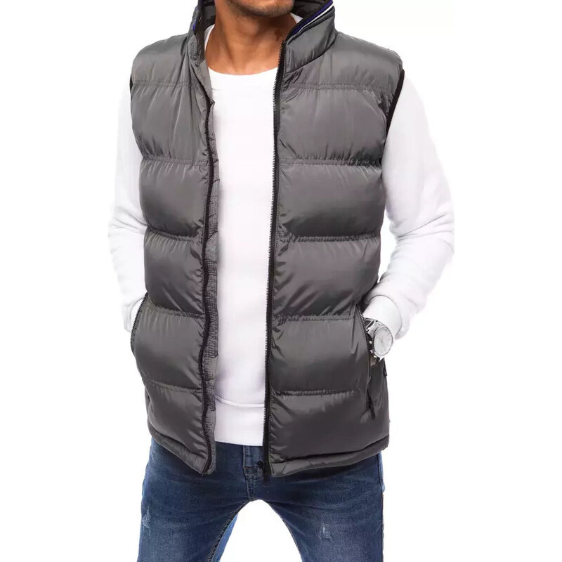 BASIC Tmavosivá prešívaná vesta TX4087 35038487