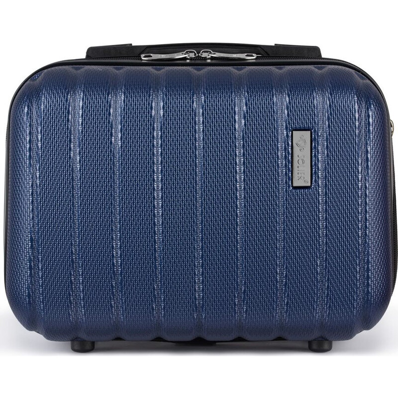 BASIC Solier Tmavomodrý cestovný kozmetický kufor NOEL ( STL902 14 41529731