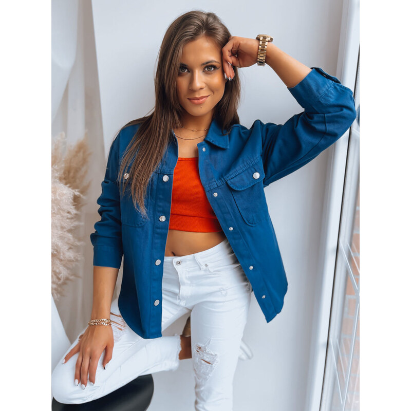 BASIC Tmavomodrá dámska košeľová bunda ALEXANDRIA TY3604 41272367