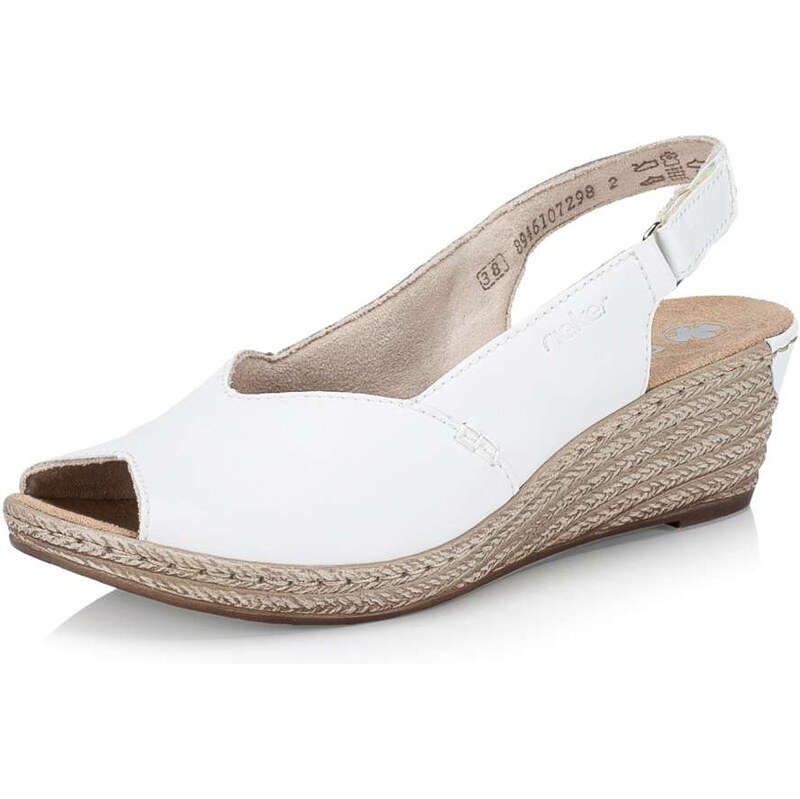 E-shop Dámske sandále RIEKER 62462-80 biela S6