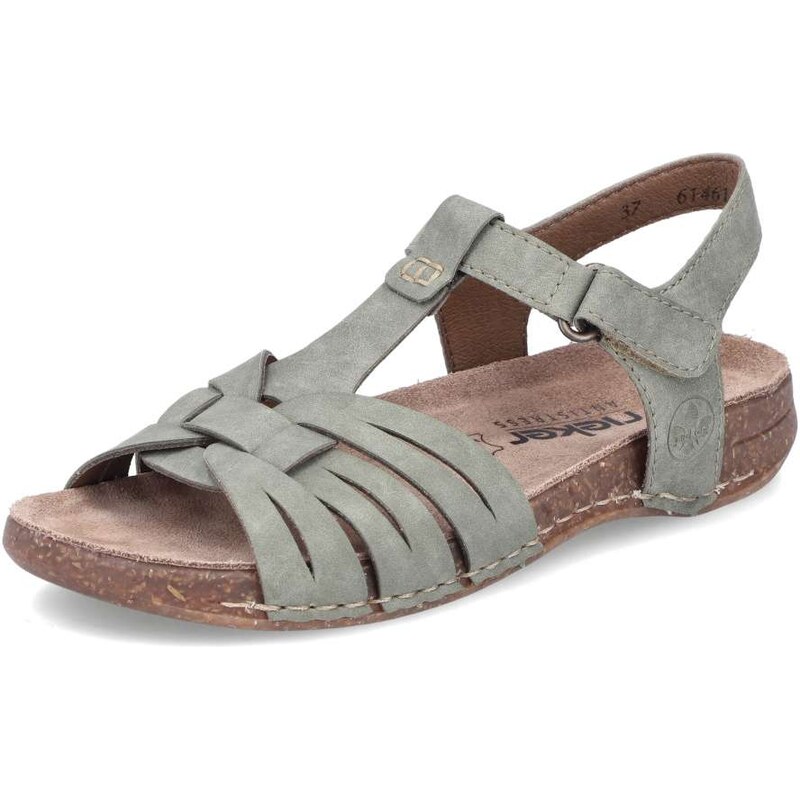 Dámske sandále RIEKER 61461-52 zelená S5 62546593