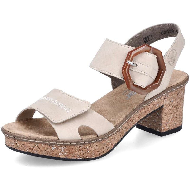 Dámske sandále RIEKER 63850-60 béžová S5 62550422