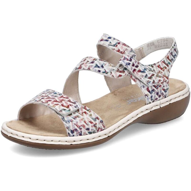 E-shop Dámske sandále RIEKER 659C7-94 biela S6