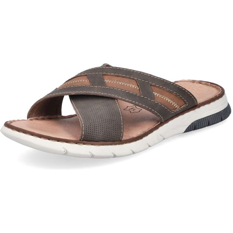 Pánske šľapky RIEKER 25252-25 hnedá S5 62550486