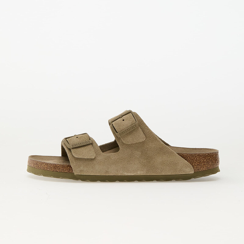 Birkenstock Arizona Soft Footbed Suede Leather Faded Khaki 62553013