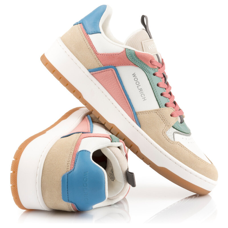 E-shop TENISKY WOOLRICH LOW BASKET WOMAN CAMOSCIO - CALF