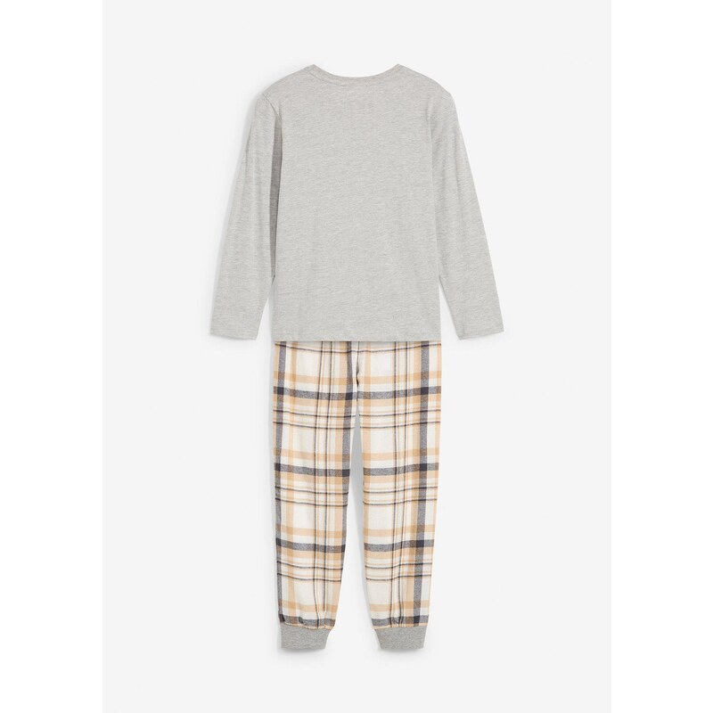 bonprix Detské pyžamo s flanelovými nohavicami (2-dielna sada), farba 58271660