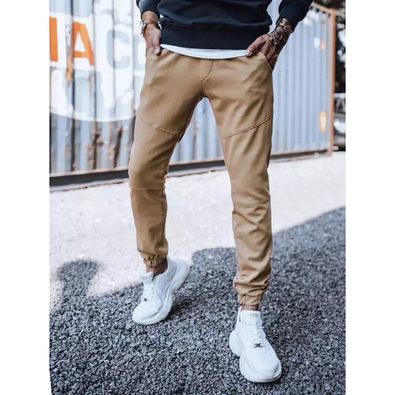 BASIC Pánske karamelovo hnedé joggery UX3304 26593892