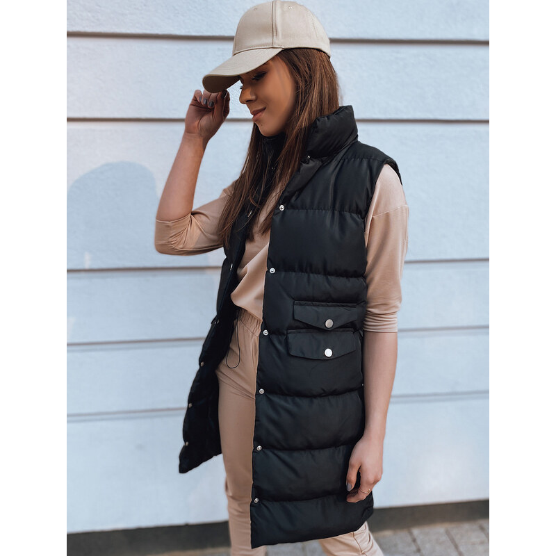 BASIC Čierna dlhšia prešívaná vesta WILLY TY2391z 31539391