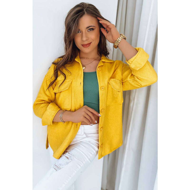 BASIC Žltá košeľová bunda SUNSET TY3507 40763245