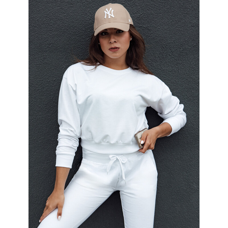 BASIC Biela klasická dámska mikina CASUALVIBE BY1299 57040864