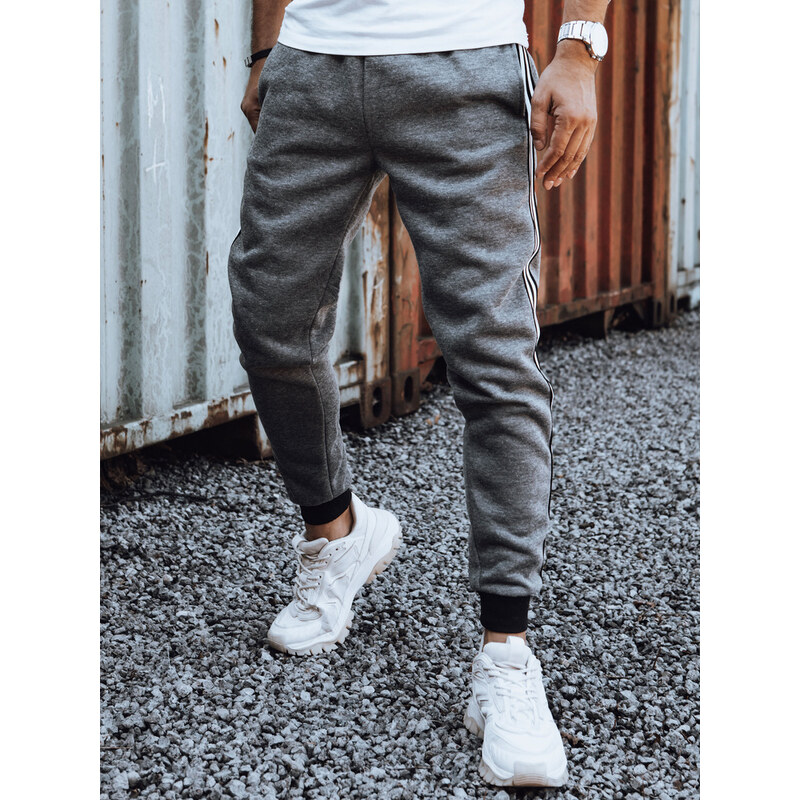 BASIC Tmavosivé pánske tepláky UX4423 57254592